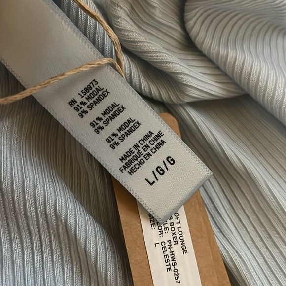 SKIMS Women's Soft Lounge Boxer Shorts Size L In Celeste - Picture 9 of 9